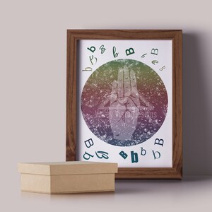 Sign Language Letter B Print | Wall Art