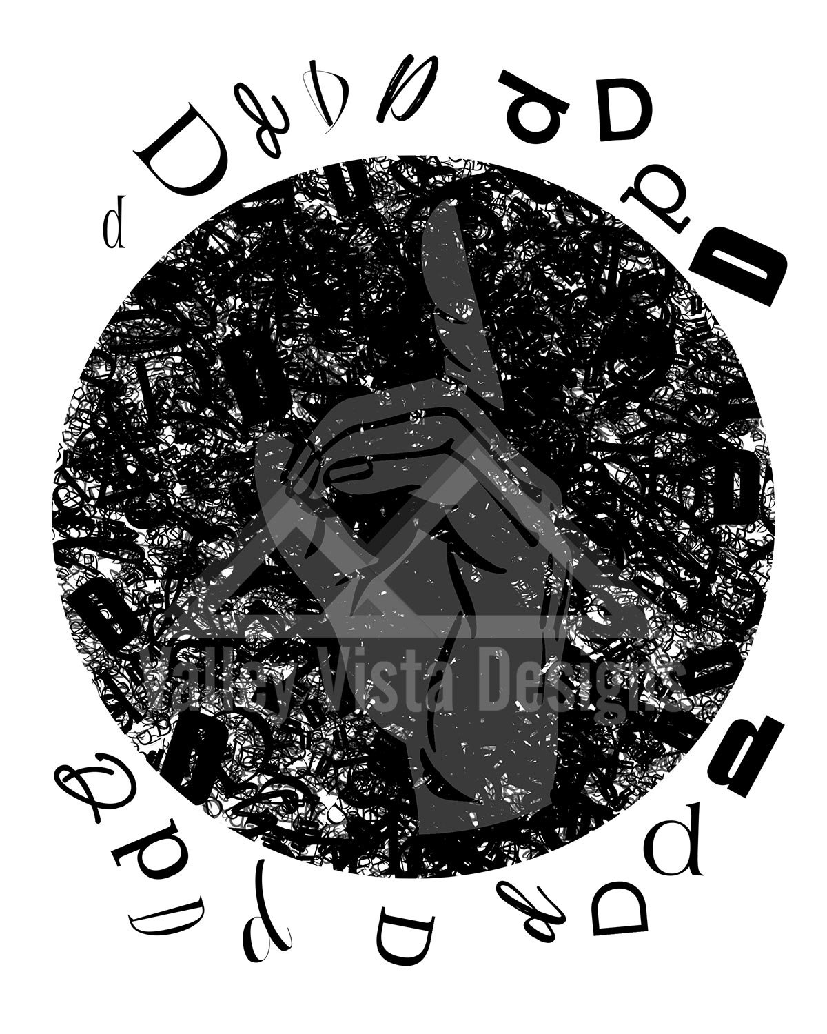 Sign Language Letter D Print Wall Art - Etsy