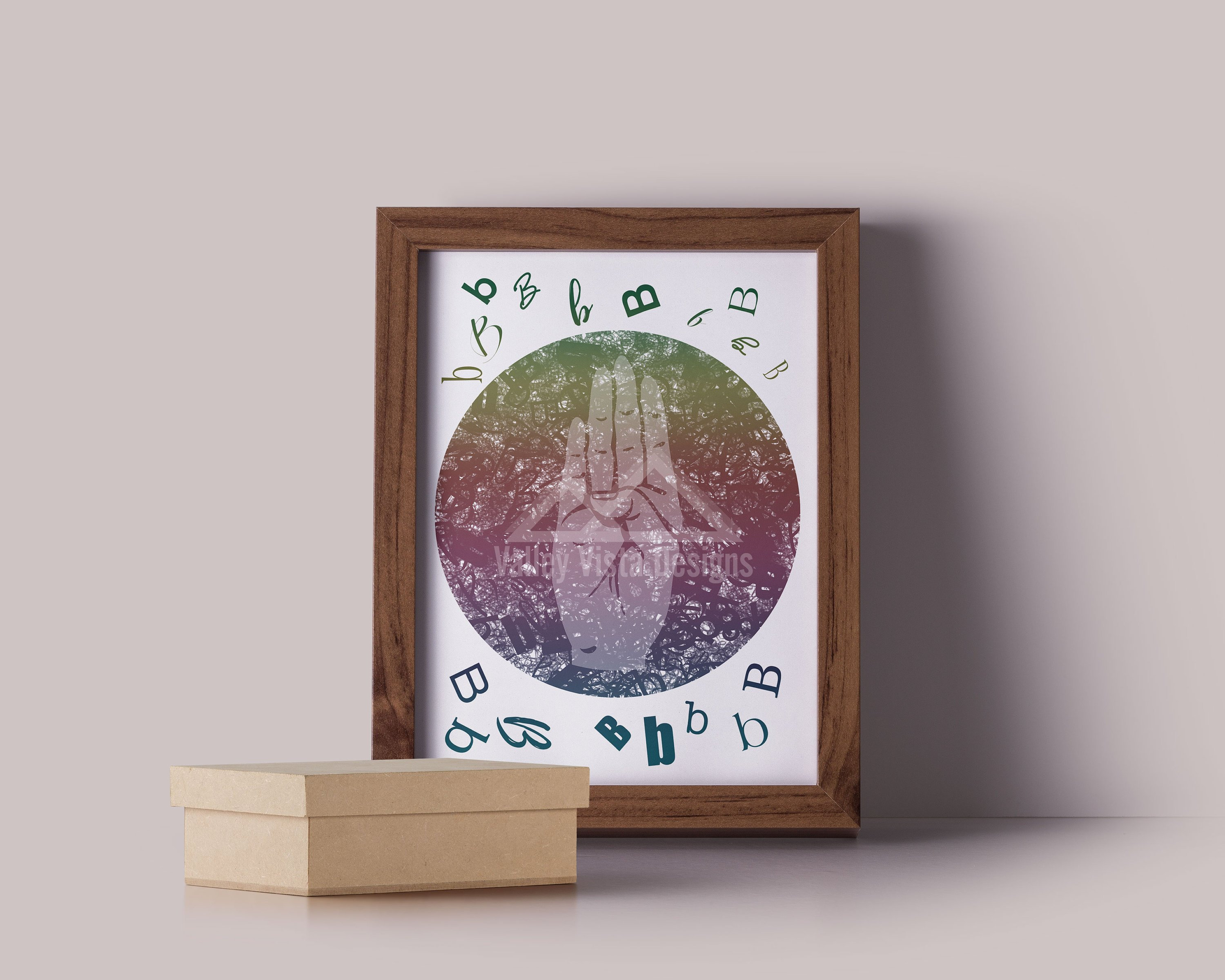 Sign Language Letter B Print Wall Art Etsy