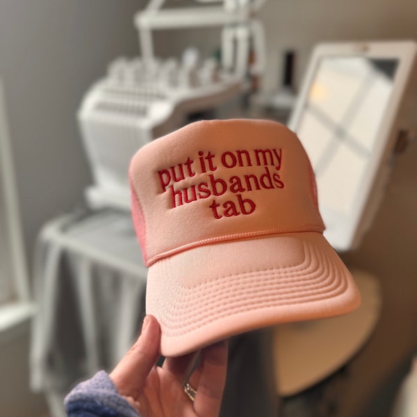 put it on my husbands tab hat. summer hat. trucker hat.