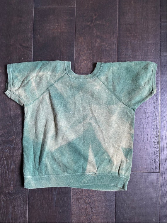 1960s U.S.S. Hunley Short Sleeve Sweatshirt. Fade… - image 3