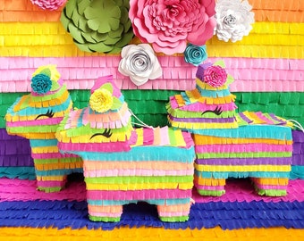 Mini donkey piñata 6" set of 3, Señorita piñata, destination wedding, first fiesta favors, Fiesta bridesmaid proposal, Cinco de mayo party