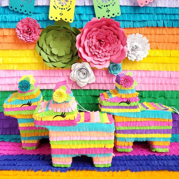 Mini donkey piñata 6" set of 3, Señorita piñata, destination wedding, first fiesta favors, Fiesta bridesmaid proposal, Cinco de mayo party