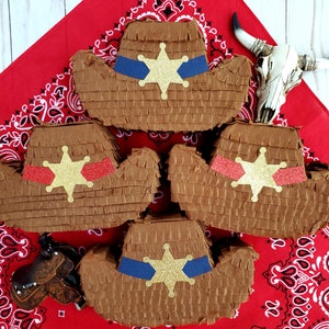 Cowboy hat mini piñata, Cowgirl hat mini piñata, Western party favor, Wild west party decor, Country party, Western baby shower, Frontier