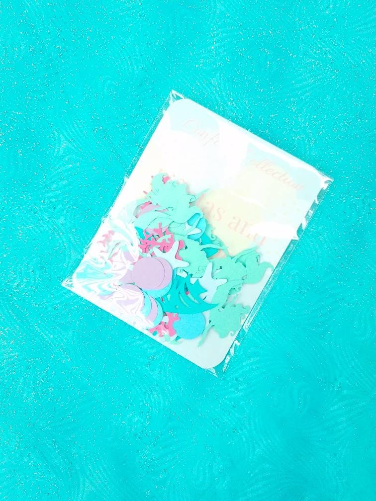 100 Pieces Mermaid confetti under the sea party baby shower bachelorette party beach party little mermaid nautical theme