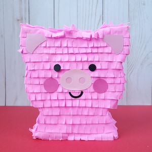 Mini pig piñata 6", farm piggy, farm birthday, barnyard theme, pig party favor, pig party decoration, farm animal birthday