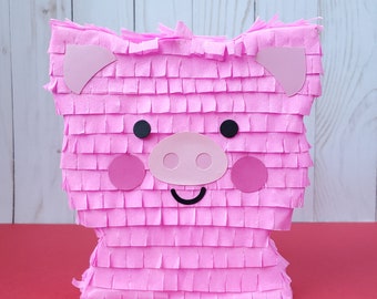 Mini pig piñata 6", farm piggy, farm birthday, barnyard theme, pig party favor, pig party decoration, farm animal birthday