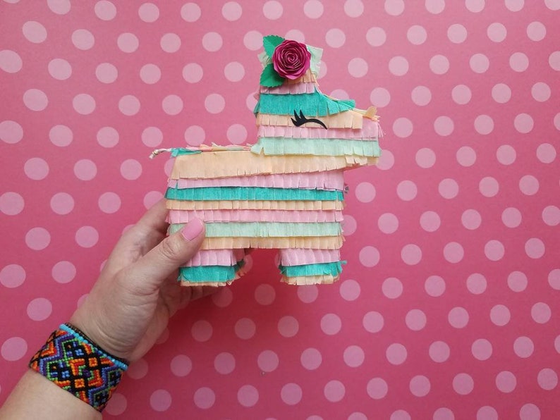 6 Boho mini donkey piñata 3x, Señorita party favor, Fiesta party, bridal shower favor, bridesmaid proposal, Fiesta theme, Mexican fiesta image 8