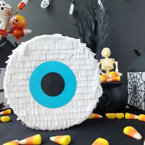 Eyeball Mini Piñata party favor 5 Ophthalmology graduation Creepy eye Halloween eye Spooky Eye Boo basket Optometrist favor ONE piñata Blue (as shown)