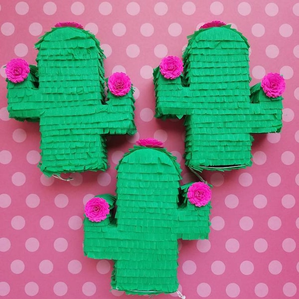 One 6.5" Cactus mini piñata, Cacti party favor, Cactus party, Cactus birthday, Mexican Fiesta, Fiesta bridal shower, Cactus decor, Cowgirl