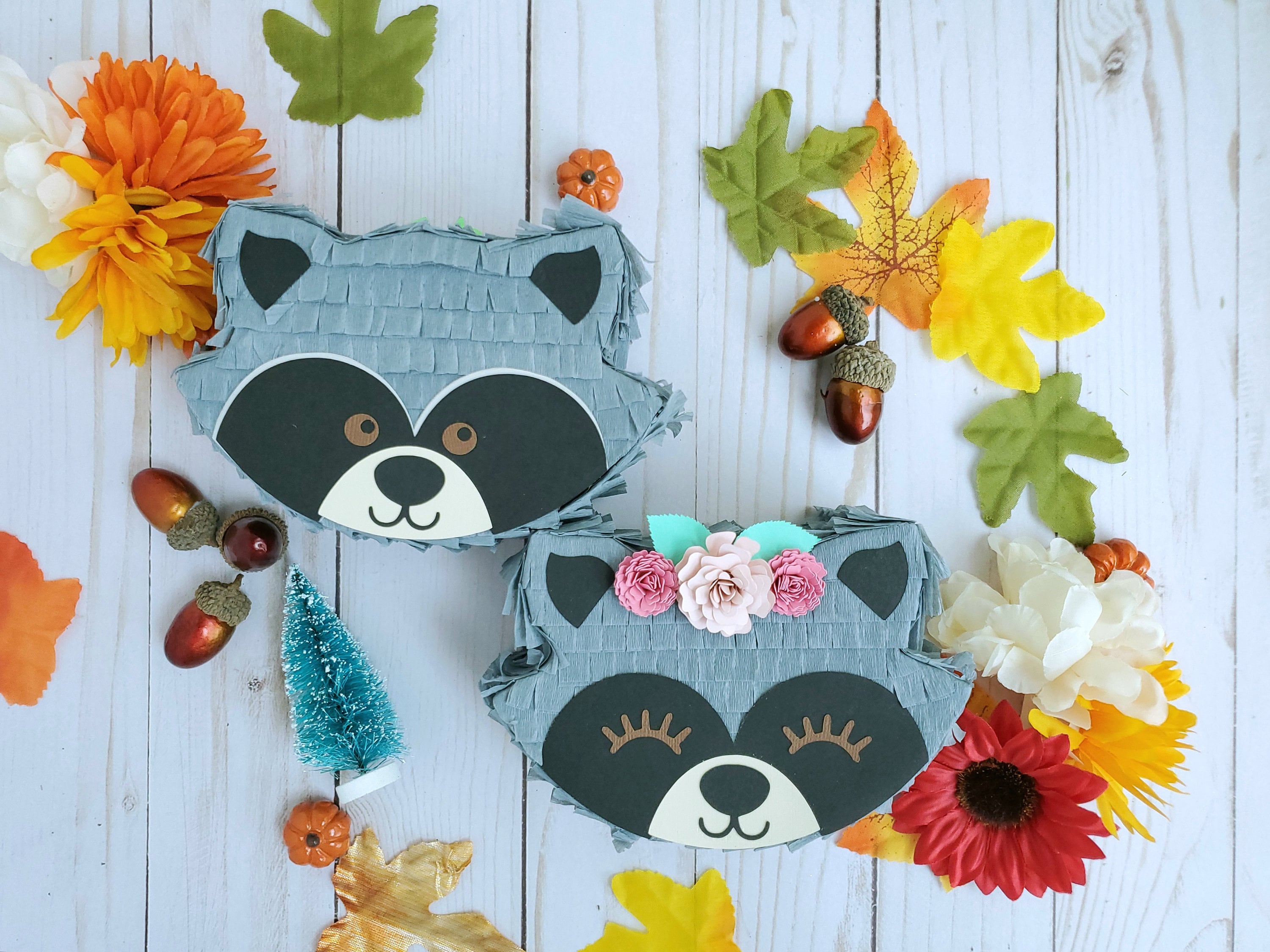 Raccoon mini pinata 1x raccoon party favor rustic theme woodland babyshower woodland birthday forest party woodland decor