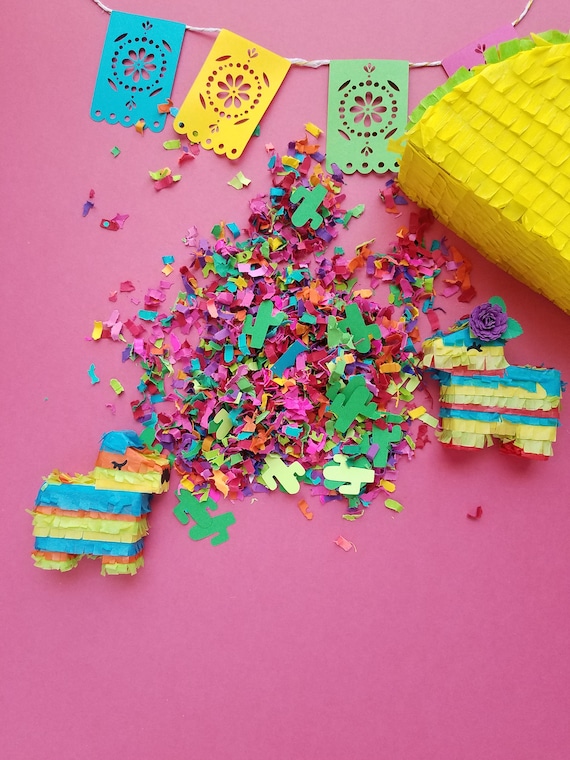 Fiesta Confetti Mexican Theme Confetti Cactus Confetti Paper Confetti Cinco  De Mayo Confetti Llama Theme Confetti Piñata Confetti Filler 