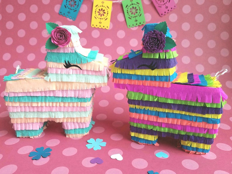 6 Boho mini donkey piñata 3x, Señorita party favor, Fiesta party, bridal shower favor, bridesmaid proposal, Fiesta theme, Mexican fiesta image 6