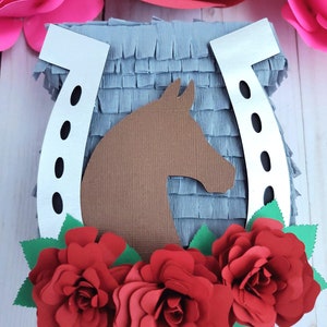 Horseshoe mini piñata 5.5 Western theme party favor Western Bridal shower Horse derby decoration Kentucky Derby party Cowgirl party Ea. image 1