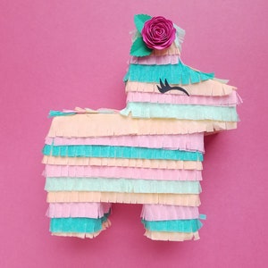 6 Boho mini donkey piñata 3x, Señorita party favor, Fiesta party, bridal shower favor, bridesmaid proposal, Fiesta theme, Mexican fiesta image 5