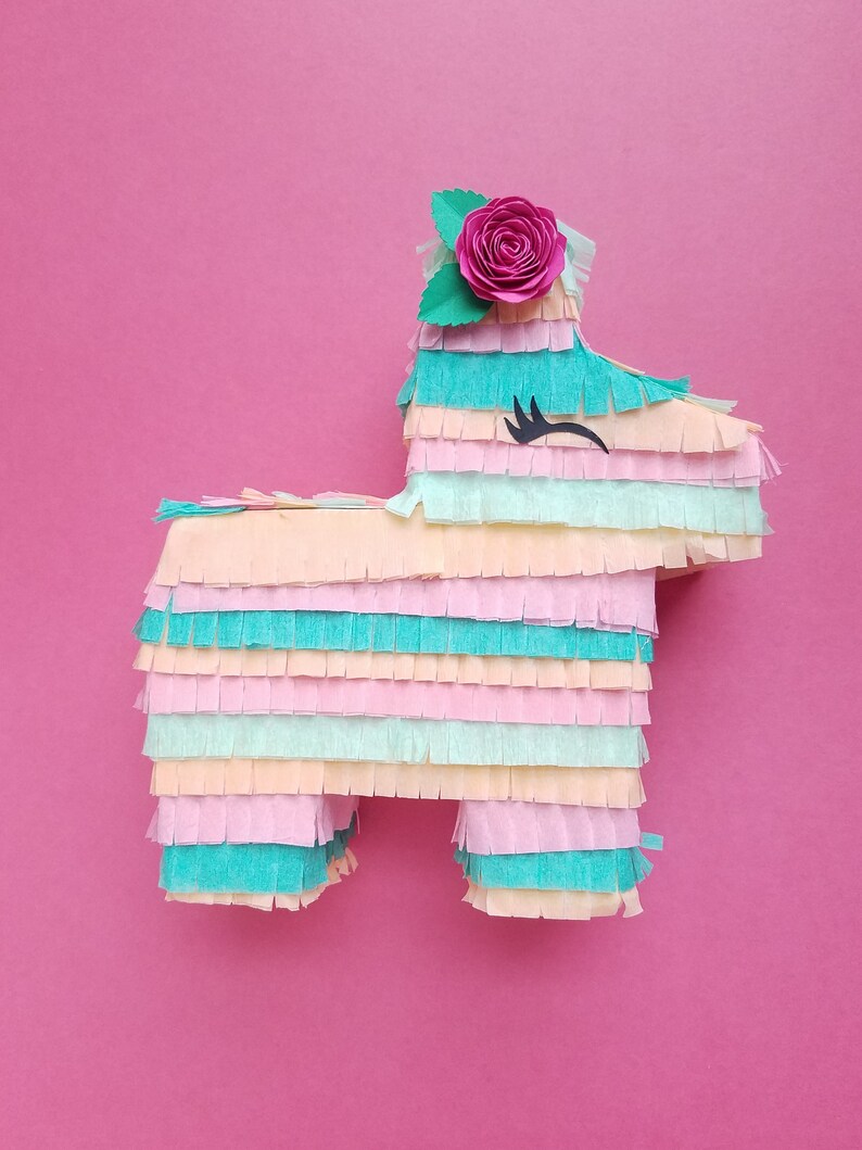 6 Boho mini donkey piñata 3x, Señorita party favor, Fiesta party, bridal shower favor, bridesmaid proposal, Fiesta theme, Mexican fiesta image 5