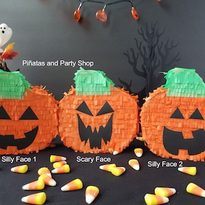 Halloween Pumpkin Mini Piñata Halloween Pumpkin Pumpkin party Jack o Lanter piñata Halloween treat box trick or treat Boo basket