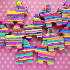 Set of 6 Extra Mini 4.5" donkey piñata, Fiesta wedding favor, Mexican theme wedding, Bridesmaid proposal, Groomsmen proposal, Fiesta theme