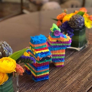 One 6 Mini donkey piñata favor, Bridesmaid proposal, Cinco de Mayo party favor, Mexican theme birthday, First Fiesta, Taco Twosday image 3