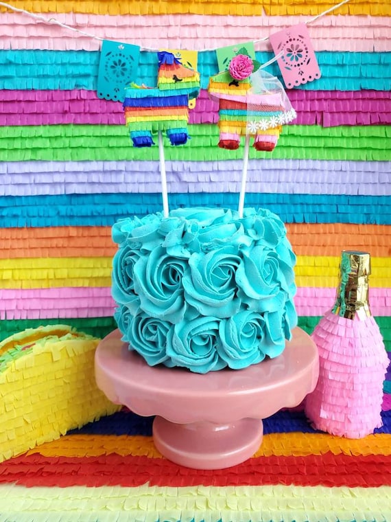 Wedding Fiesta Cake topper set Fiesta wedding Mexican theme wedding Piñata cake topper Donkey piñata cake topper Fiesta theme wedding Il_570xn