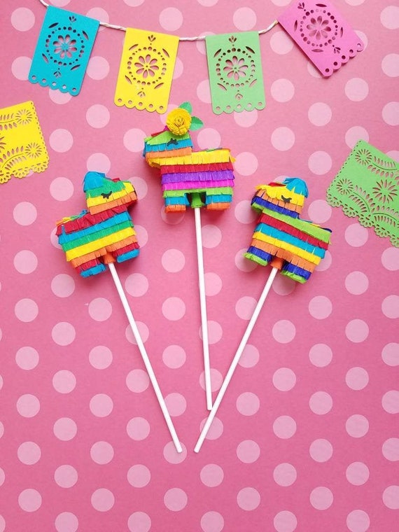 Mini donkey piñata cake topper Fiesta cake topper First fiesta Fiesta birthday, Taco twosday topper Cinco de mayo Mexican cake topper (Ea) Il_570xn