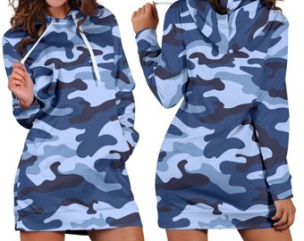 navy blue hoodie dress