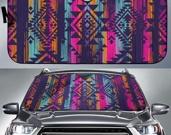 INTERESTPRINT Auto Sun Shade for Windshield Foldable Dragonfly and Flowers Design Car Sunshade Blocks UV Rays Sun Visor Protector