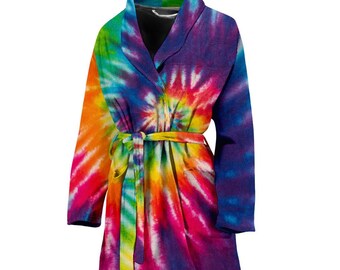 tie dye dressing gown