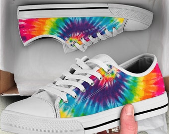 tie dye athletic shoes