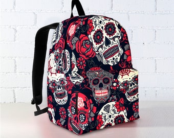 skull and roses backpack