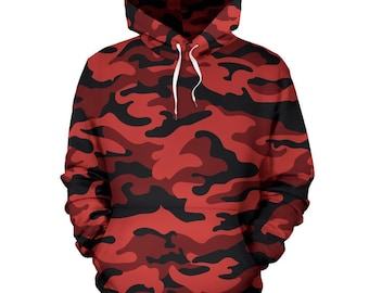 Adults Mens Camo Camoflage Hoodie Hoody Green Army Hooded Jumper Pullover Mossy