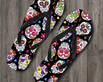 Mens Womens Colorful Neon Tie Dye Print Abstract Art Flip Flops Beach Flip Flops Casual Slippers Sandals