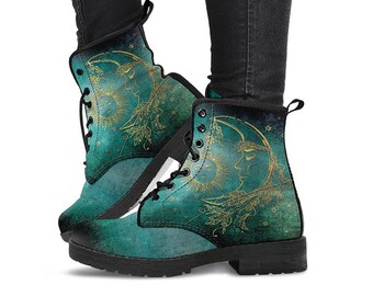 teal color boots