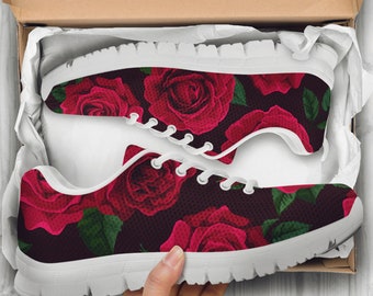 sneakers with roses on them