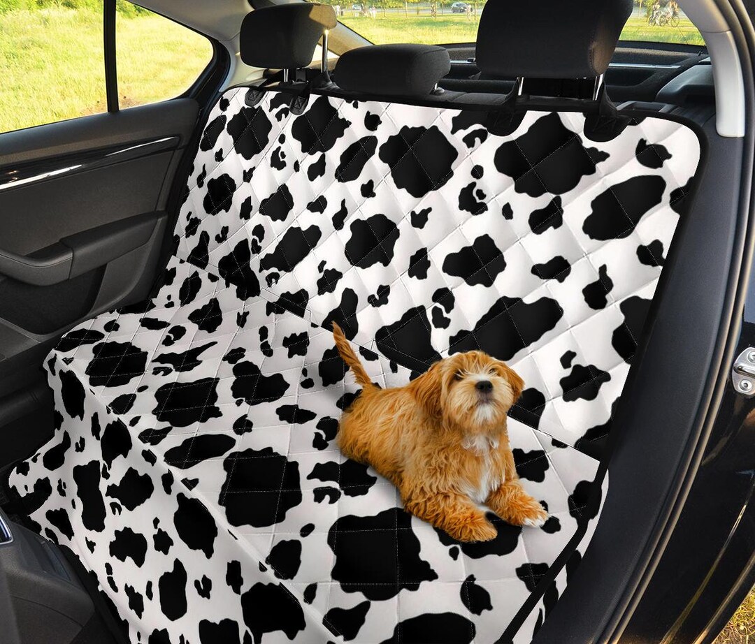 Black Camera Print Pattern Pet Car Seat Cover