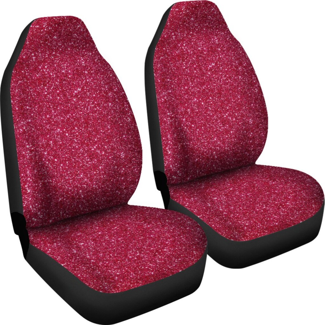 Red Confetti Print Car Seat Covers Pair 2 Front Car Seat Etsy