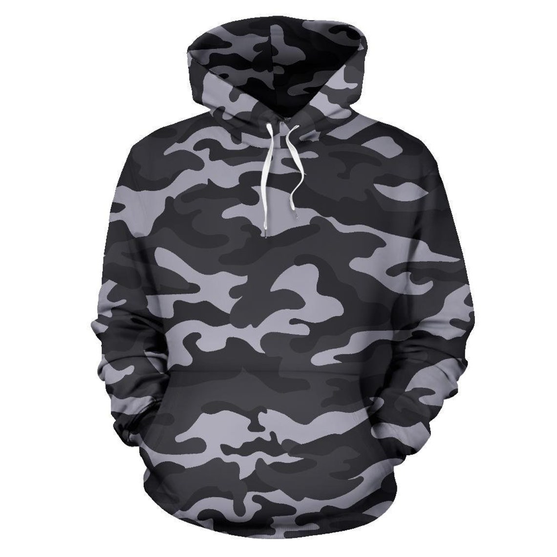 Grey Camo Camouflage Pullover Hoodie Unisex Hoodie Mens Etsy UK
