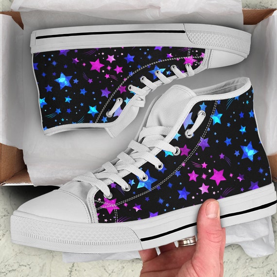 purple high top shoes