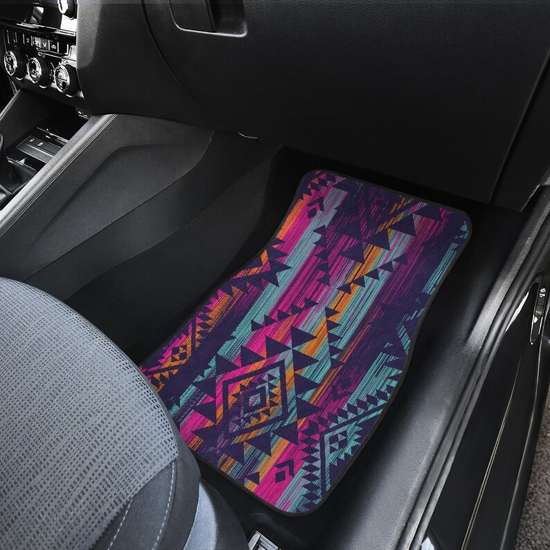 Boho Color Streaks Car Floor Mats Car Floor Mats Set Floor Etsy