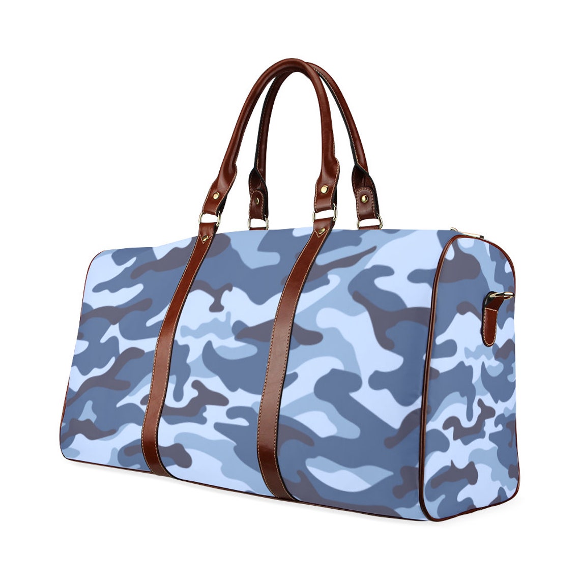 Blue Camo Camouflage Travel Bag Duffel Bag Duffle Bag Etsy