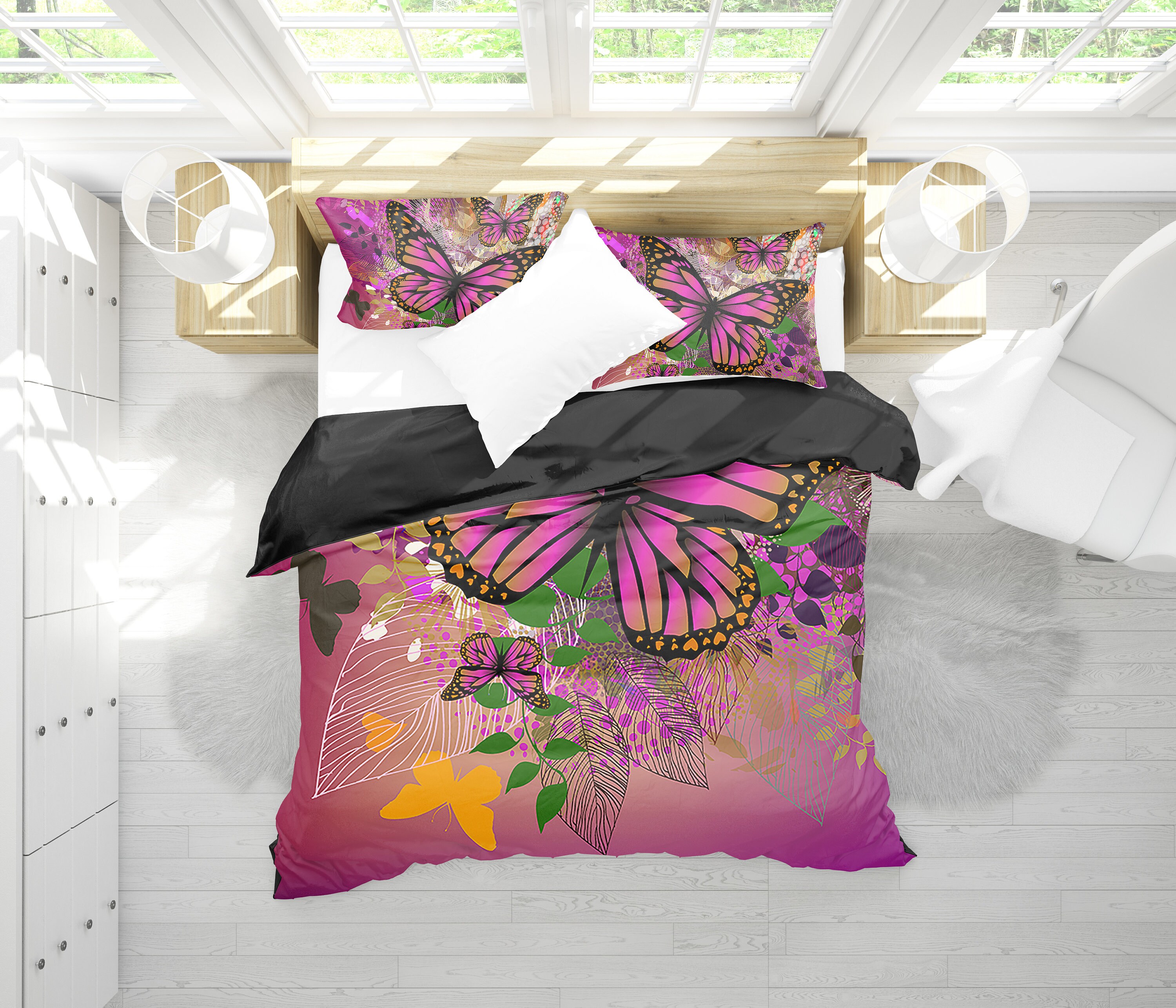 SVTUSR Bettwäsche-Set Mit 3D-Blumen - Kuscheliger Schlafkomfort