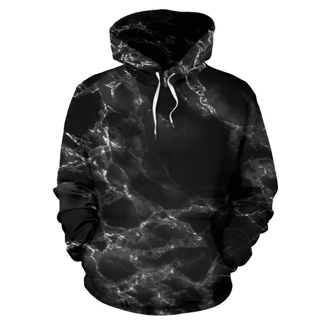 Black Marble Dark Grey Pullover Hoodie Unisex Hoodie Mens Etsy