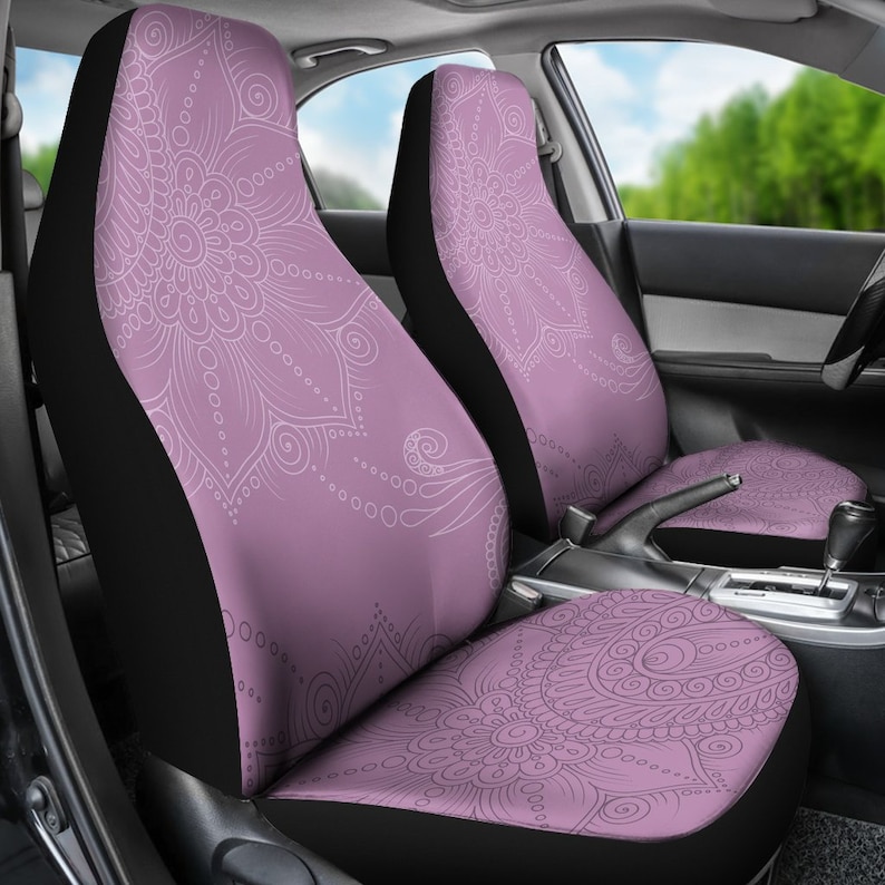 Pink Elegant Car Seat Covers Pair 2 Front Seat Covers Car Etsy