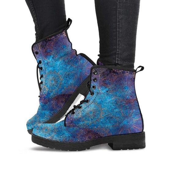 baby blue combat boots