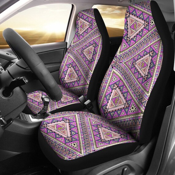 Colorful Tribal Ethnic Aztec Boho Chic Bohemian Pattern Car Seat Covers