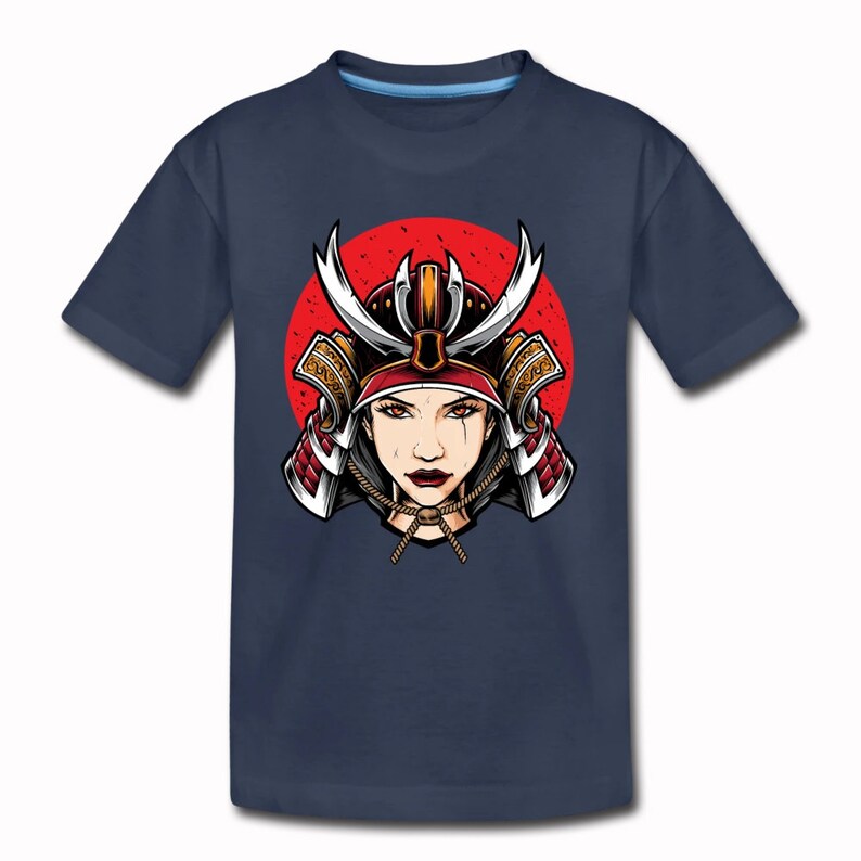 Unisex Youth T-Shirt Girls Boys Short Sleeve Shirt Samurai Warrior Cartoon Anime Kids T-Shirt Graphic Tee