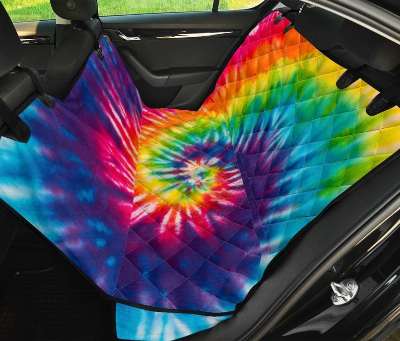 Colorful Tie Dye Spiral Hippie Car Back Seat Pet Seat Covers Etsy