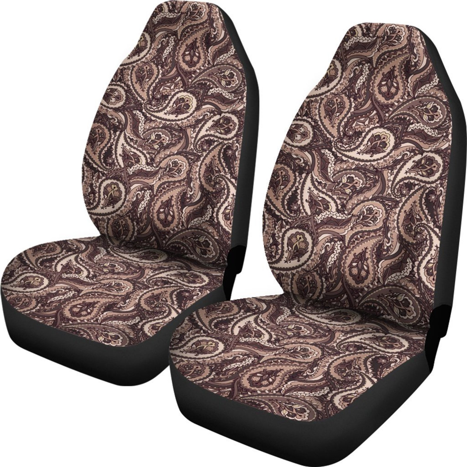 Brown Decor Car Seat Covers Pair 2 Front Seat Covers Car Etsy