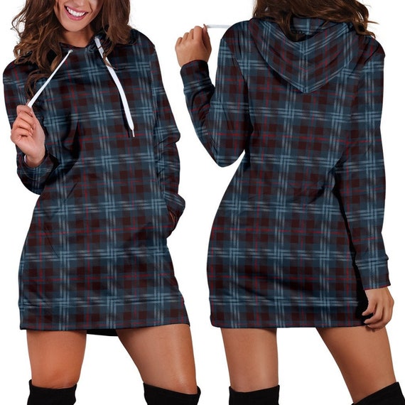 plaid hoodie dress