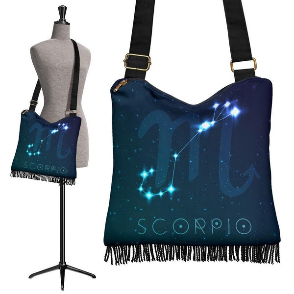Zodiac Astrology Scorpio Black Cat Canvas Zipper Bag main image 1